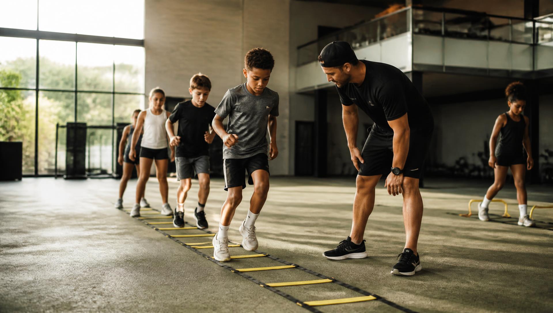 Treino de crianças e adolescentes no Studio Vini Silva